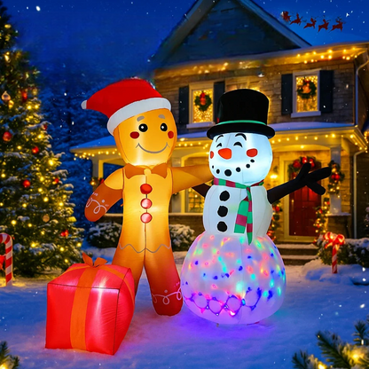 SpooLeigh Co.™- 5.91FT Inflatable Christmas Gingerbread Man