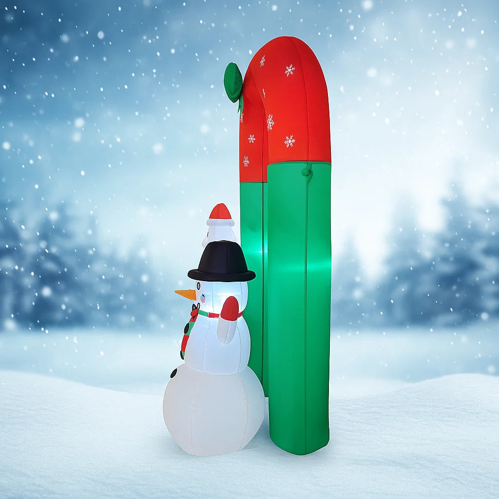 SpooLeigh Co.™- 7.87FT Inflatable Toy Christmas Arch Santa Snowman Decoration
