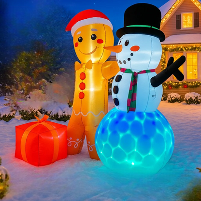 SpooLeigh Co.™- 5.91FT Inflatable Christmas Gingerbread Man