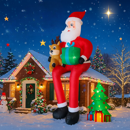 SpooLeigh Co.™- 9.5Ft Christmas Inflatables Santa