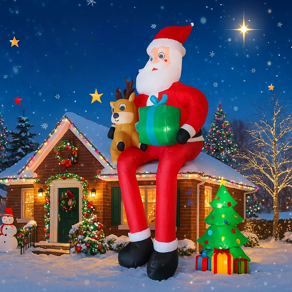 SpooLeigh Co.™- 9.5Ft Christmas Inflatables Santa