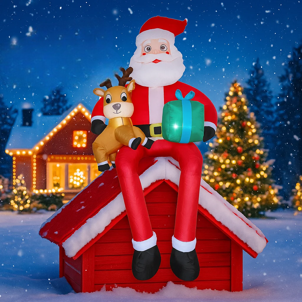 SpooLeigh Co.™- 9.5Ft Christmas Inflatables Santa