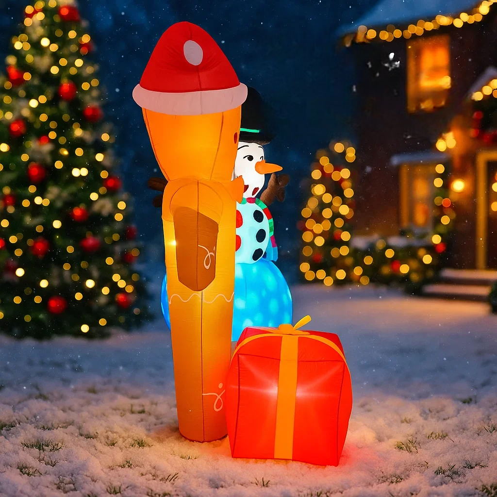 SpooLeigh Co.™- 5.91FT Inflatable Christmas Gingerbread Man